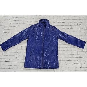 Vintage Tudor Court Leather Jacket Blue Patchwork WOMENS SIZE MEDIUM